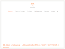 Tablet Screenshot of logopaedie-hemmerich.de